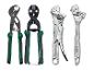 Ensemble d'outils Parkside : pinces, coupe-fils et clés anglaises.