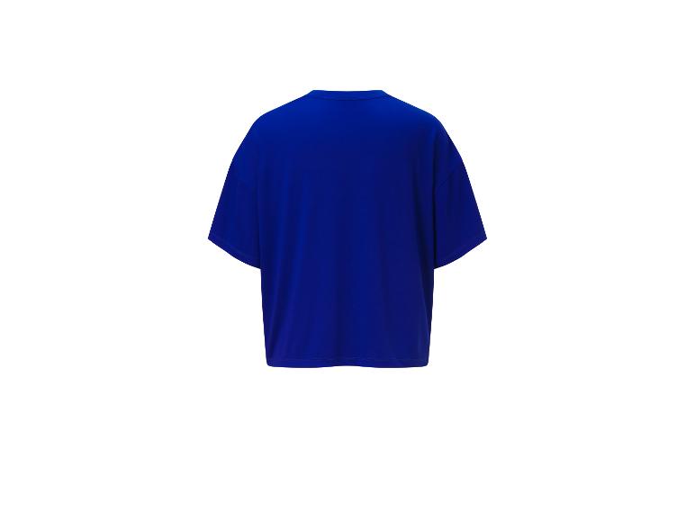 Dos d'un t-shirt bleu.