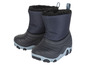Deux paires de bottes d'hiver bleues avec doublure en fourrure.