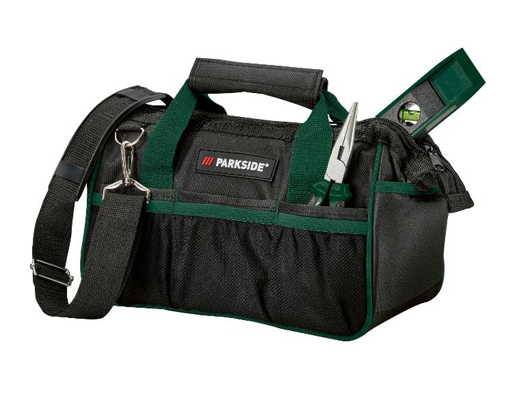 Sac à outils PARKSIDE avec outils, noir et vert
