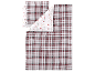 Parure de lit à carreaux avec motifs de Noël sur l'envers
