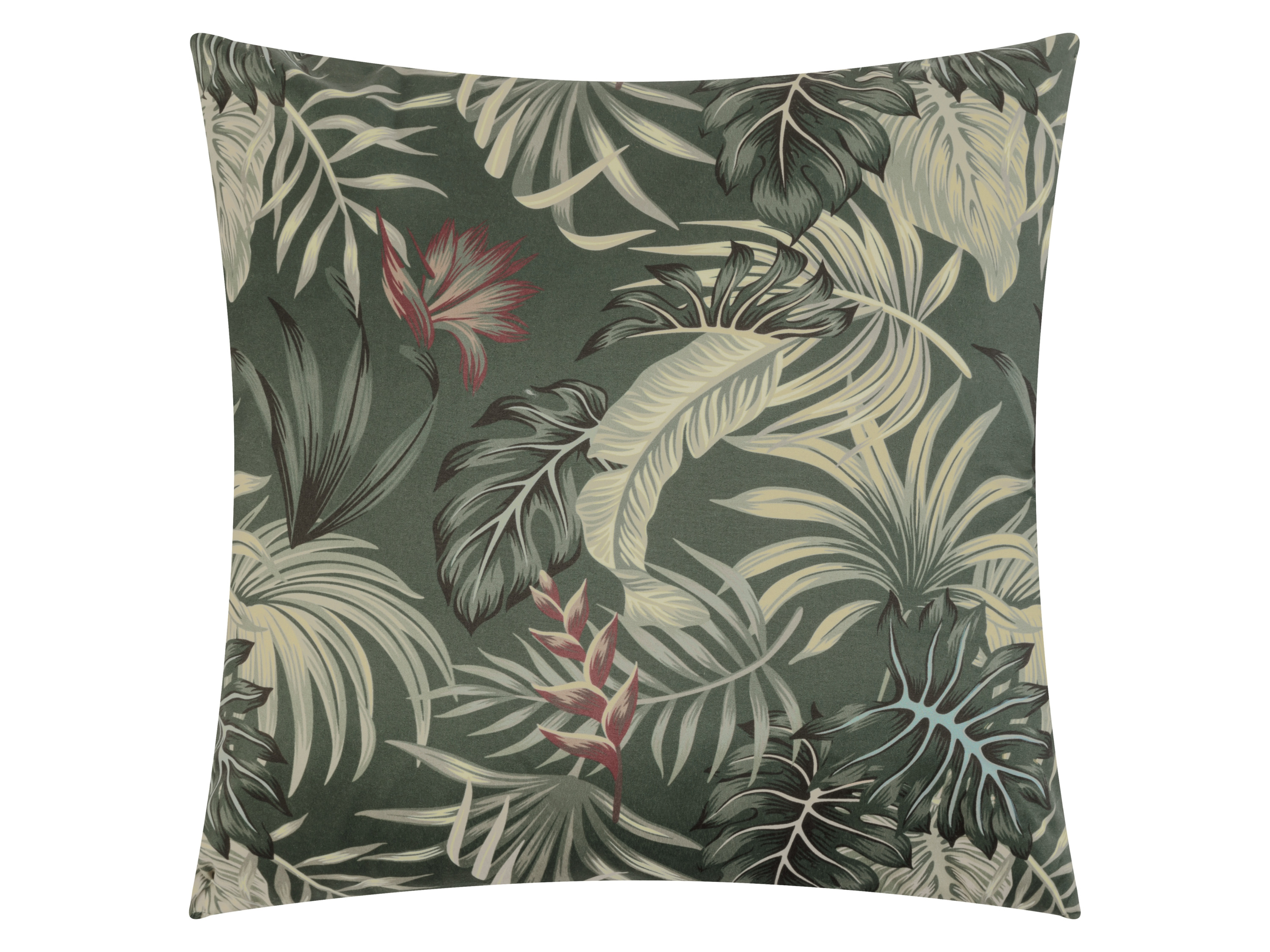 LIVARNO home Coussin décoratif d'extérieur, 40x40cm (Vert fleuri)