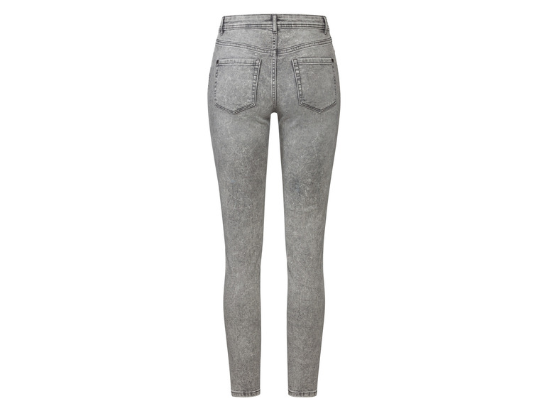 Jeans skinny gris foncé, vue arrière.