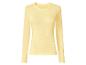T-shirt côtelé à manches longues jaune clair