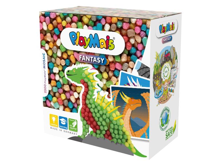 Jeu de mosaïque PlayMais Fantasy avec des billes colorées.