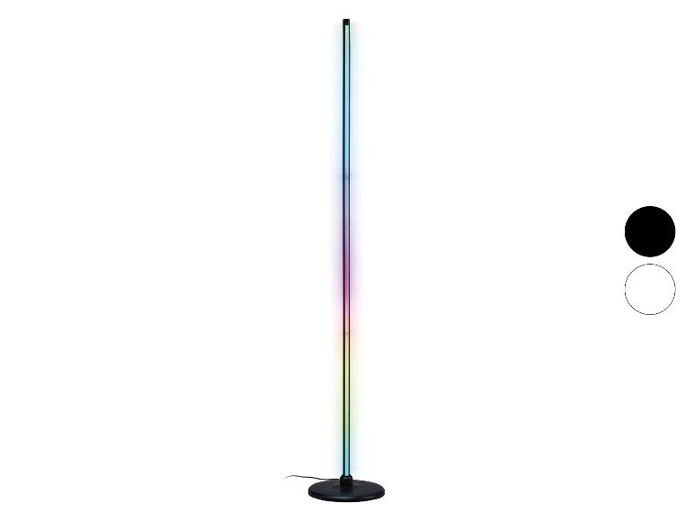 Lampadaire LED coloré avec une base noire