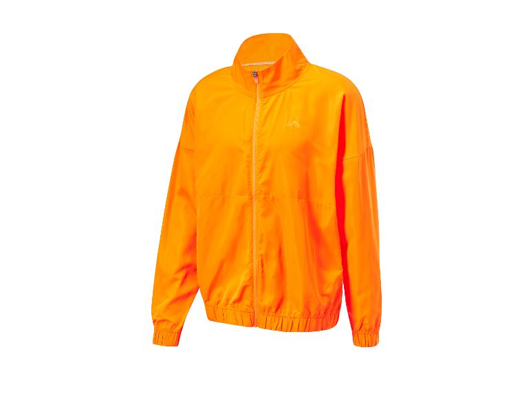 Veste orange zippée, style sportswear.