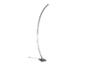 Lampe sur pied moderne et incurvée avec une base en métal