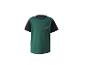 T-shirt vert à manches courtes avec manches bleues et un imprimé « 98 » avec un ballon de football.