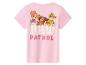 T-shirt rose pour enfant avec imprimé Pat' Patrouille et les personnages Skye, Everest et Rubble.