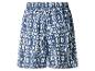 Shorts femme à imprimé ikat bleu et blanc