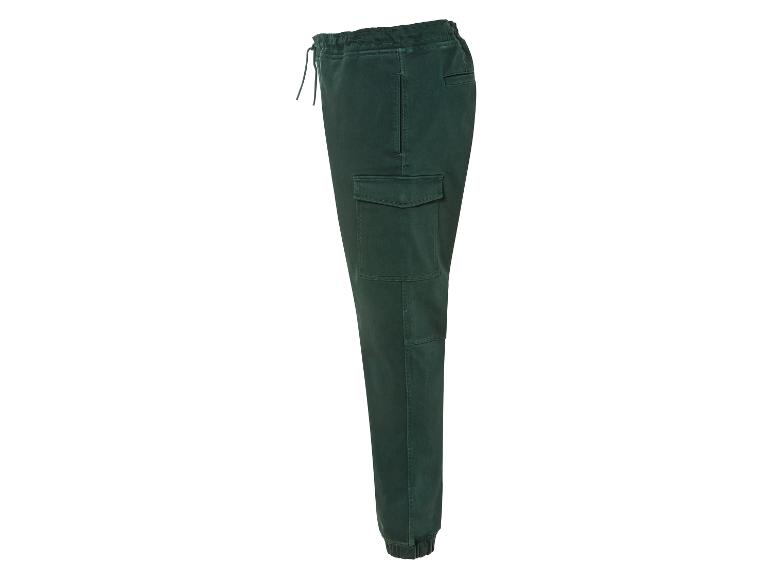Pantalon cargo vert foncé avec cordon