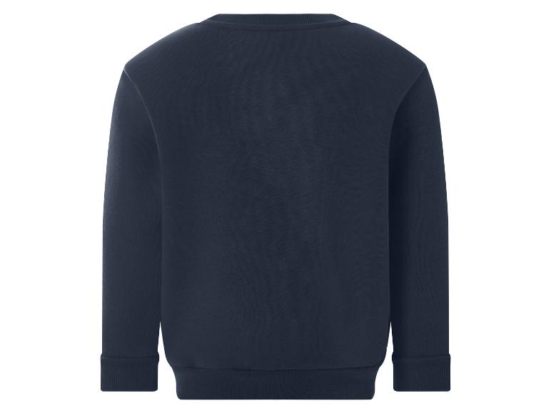 Sweat-shirt enfant bleu foncé, vue de dos.