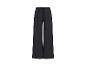 Pantalon large noir pour femme avec cordon de serrage à la taille