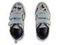 Des baskets Mickey Mouse grises avec fermeture velcro.