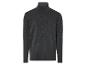 Pull à col roulé gris à manches longues pour homme.