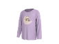 T-shirt enfant violet à manches longues avec un ourson endormi sur la lune.