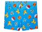 Shorts de bain Pokémon bleu avec Pikachu, Bulbizarre et Poké Balls.