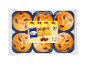 Un paquet de six muffins XXL aux pépites de chocolat, avec un Nutri-Score D et 540g.