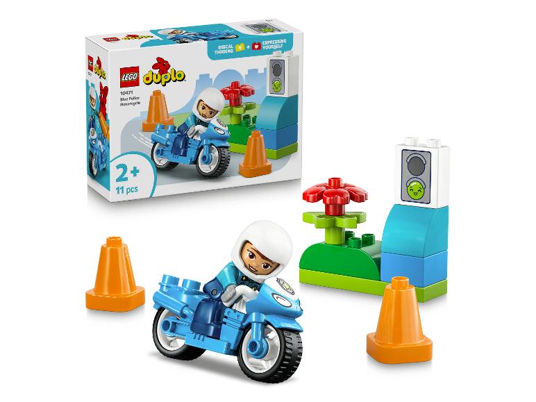 Set de jeu LEGO® DUPLO® 10471 La moto de police bleue avec boîte, figurine et briques