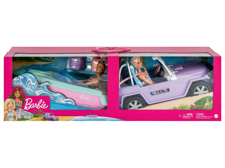 Aller en mode plein écran : Barbie Coffret bateau et jeep - Image 1