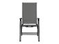 Chaise de jardin pliante grise avec accoudoirs