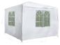 Tente de réception blanche avec fenêtres, mesurant 295x295x195 cm.