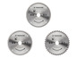 Trois lames de scie circulaire Parkside pour bois, d'un diamètre de 210 mm.