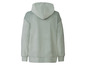 Un sweat-shirt à capuche vert clair.