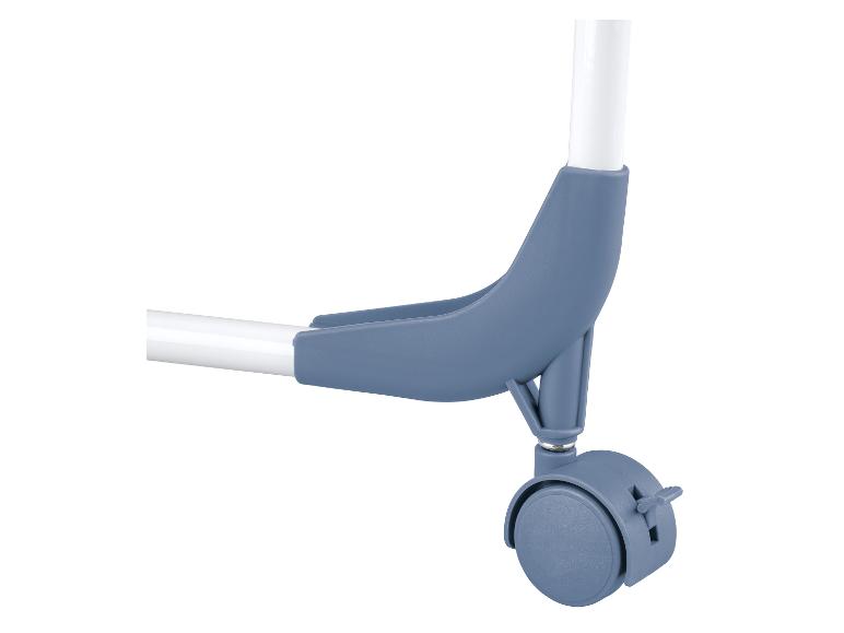 Roulette bleue avec frein pour portant à vêtements