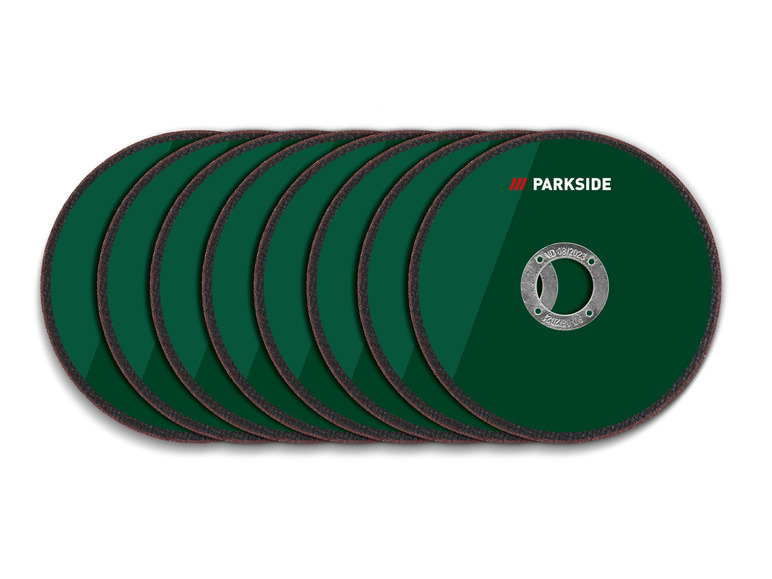 Un jeu de huit disques à tronçonner Parkside.