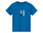 T-shirt bleu enfant, motif surf.