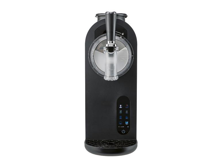 Machine noire à granités et glaces avec panneau de commande tactile