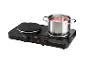 Table de cuisson double SilverCrest avec casserole de soupe.