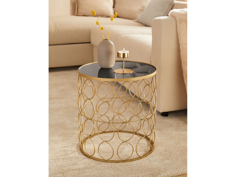 Aller en mode plein écran : LIVARNO home Table d'appoint, avec plateau en verre - Image 5