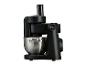 Robot de cuisine noir avec bol en acier inoxydable