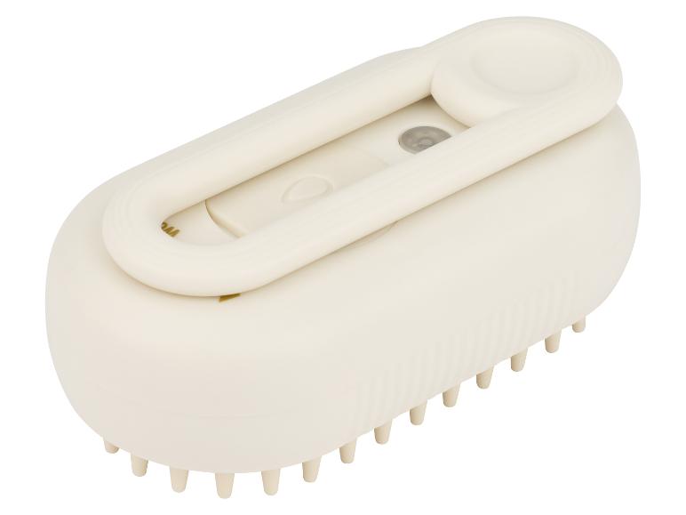 Brosse de massage du cuir chevelu blanche avec poignée
