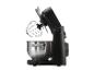 Robot pâtissier noir avec bol en acier inoxydable et fouet