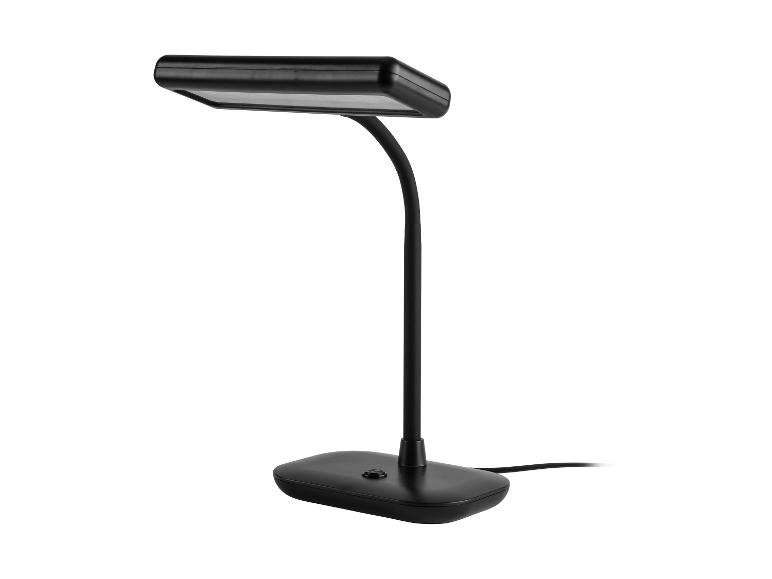 Lampe de bureau LED noire avec bras flexible