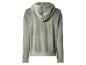 Sweat à capuche vert en velours pour femme, vue de dos