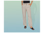 Pantalon beige avec taille élastique et sandales noires