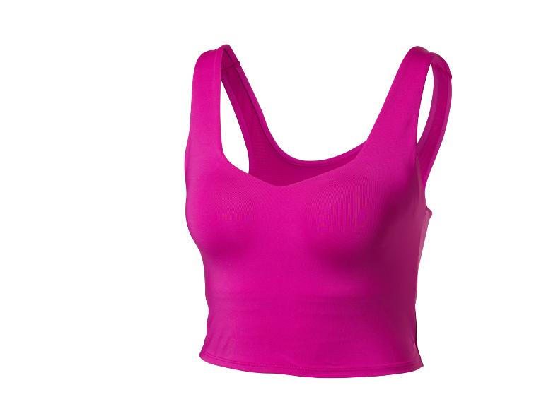 Haut de sport fuchsia sans manches pour femme