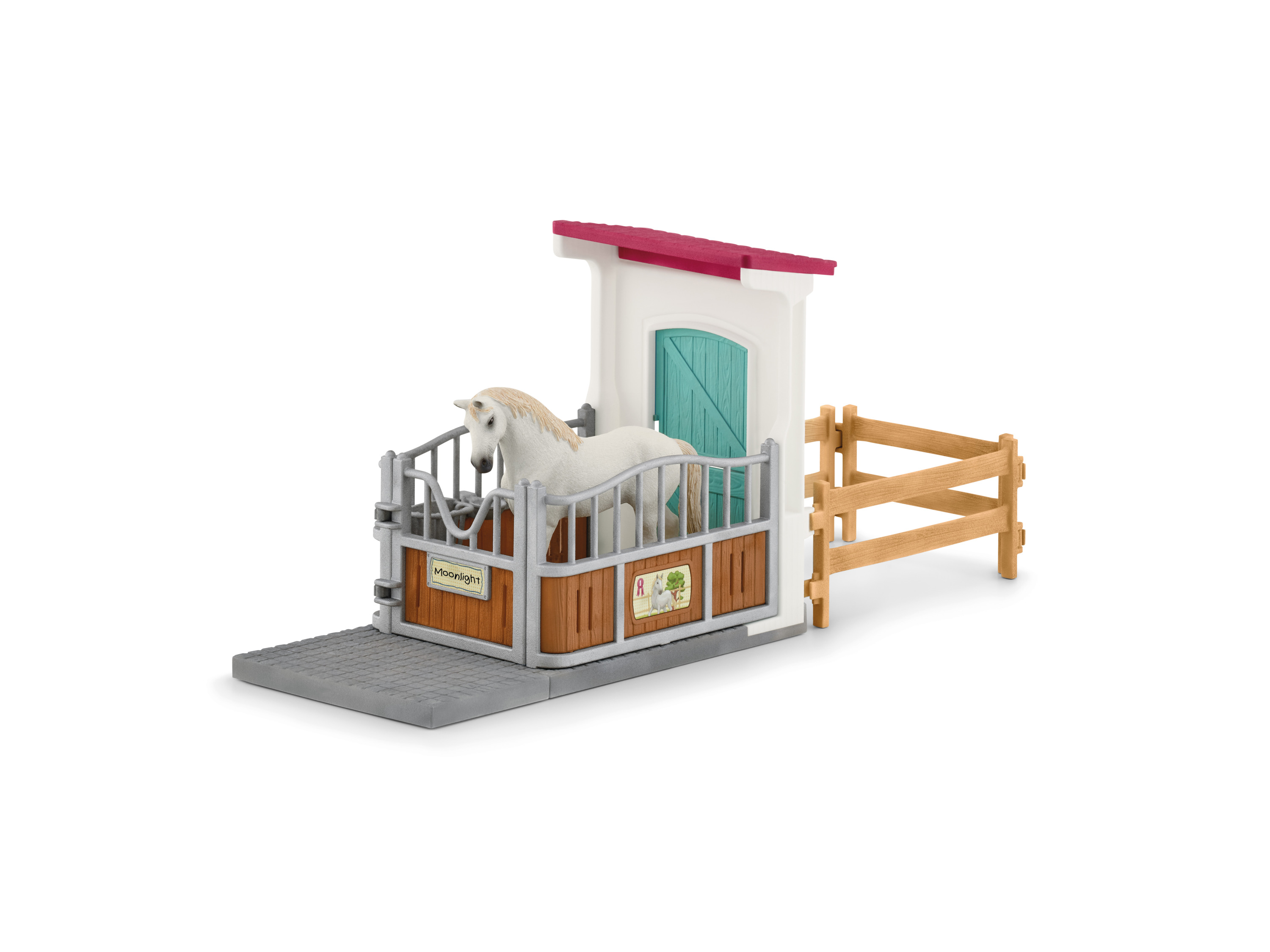 Box avec étalon Pur Sang anglais Extension pour écurie schleich pour enfant Schleich 42569 HORSE CLUB dès - vue 8