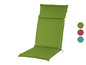 Coussin de chaise de jardin Viking vert avec dossier et assise.