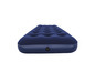 Un matelas pneumatique bleu avec une valve