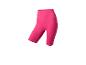 Short cycliste rose vif, tissu côtelé.