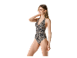 Maillot de bain léopard pour femme.
