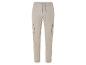 Pantalon cargo beige à cordon de serrage.