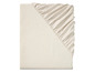 Drap-housse blanc en coton.
