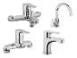 Robinetterie chrome : mitigeurs et robinet lavabo design moderne.